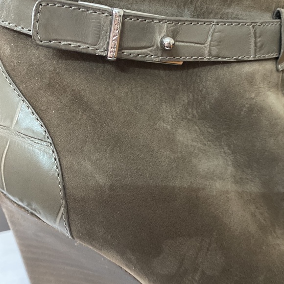 Coach - Suede Melody Wedge Booties - Picture 8 of 10